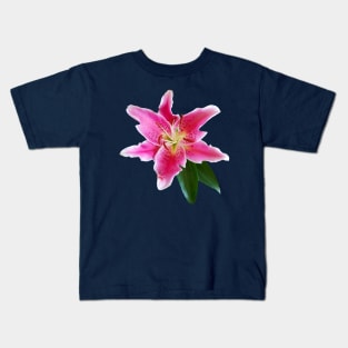 Pink Lily Flower Kids T-Shirt